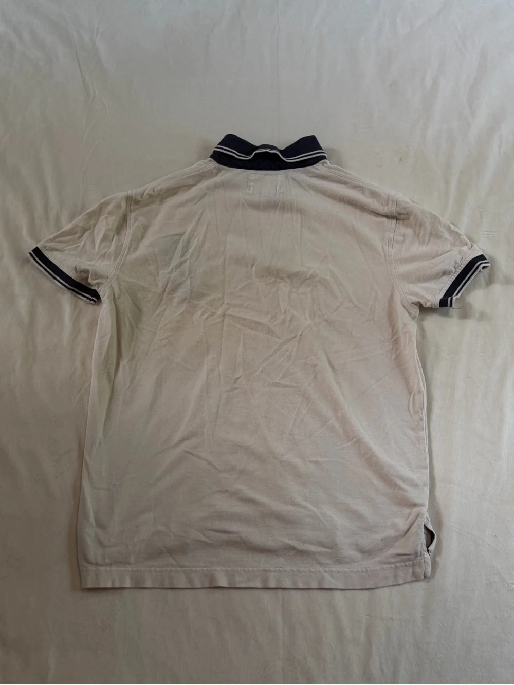 Stafford White Polo with Navy details